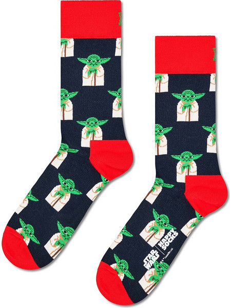 Happy Socks Star Wars Master Yoda Βαμβακερές Ανδρικές Κάλτσες Ψηλές με Σχέδια Πολύχρωμες P006520-1000