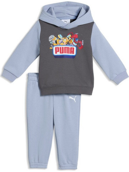 Puma X Transformers Minicats Βρεφικό Σετ Φόρμας για Αγόρι Χειμωνιάτικο Γαλάζιο Ανθρακί 637631-38