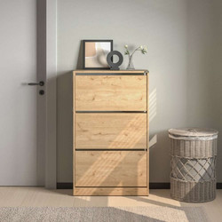 Hanah Home Παπουτσοθήκη Μοριοσανίδας Flat Oak M73xΠ26xΥ119cm 479ADR2604