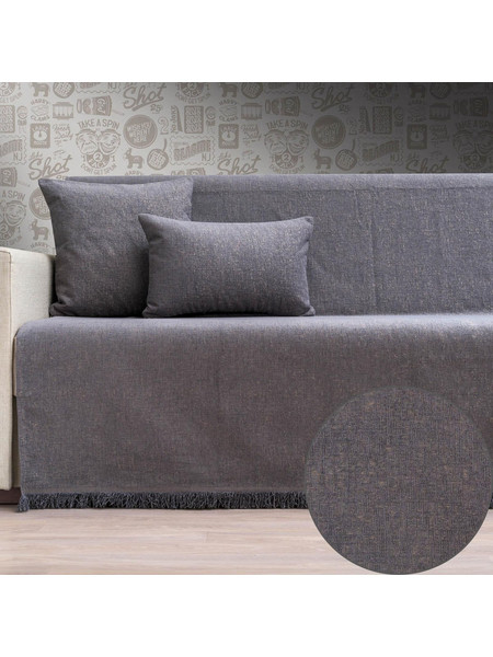 Cotone Ριχτάρι Τριθέσιου Καναπέ 170x300 Sofi 810 Γκρι Σκούρο