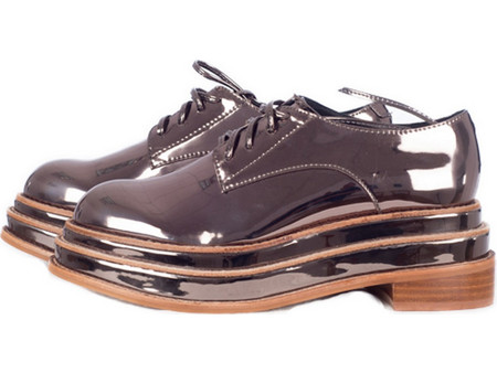 JEFFREY CAMPBELL 30JC062 PU JAGGER 2 LACE UP SHOES - 0101001458-PEW METALLIC
