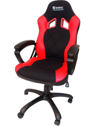 Sandberg Warrior Καρέκλα Gaming Δερματίνης Μαύρη Κόκκινη 640-80