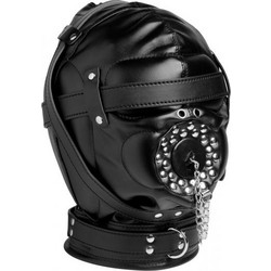 Master Series Strict Hood with Open Mouth Gag