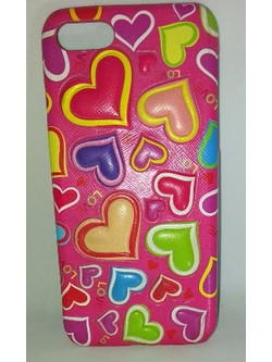 Θήκη Case Apple Iphone 4/4S/5 fuchsia heart love (OEM)