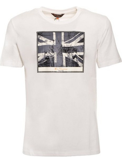 Ben Sherman Ανδρικό T-Shirt σε Λευκό Χρώμα, Short Sleeve Polo 52211-010 Medium