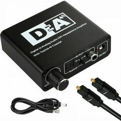 Μετατροπέας οπτικής σε RCA και Ακουστικά TV - 192kHz Digital Optical Coaxial Toslink to Analog RCA L/R 3.5mm Audio Converter