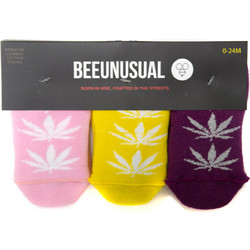 BEE UNUSUAL BABY LEAF 3PK SOCKS AS-19421-MUL Πολύχρωμο