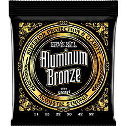 Ernie Ball 2568 Aluminum Σετ 6 Χορδές Ακουστικής Κιθάρας Bronze 11-52" Light Tension