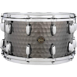 Gretsch Full Range Hammered Black Steel Snare Drum - 14" x 8"