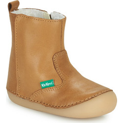 Kickers Socool Cho Παιδικά Μποτάκια Καφέ με Φερμουάρ με Γούνα 739127-10-116