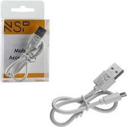 NSP ΚΑΛΩΔΙΟ MICRO USB DEVICES LONG - USB-A ΦΟΡΤΙΣΤΗΣ 2.5A 0.30m WHITE NSP