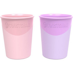 Twistshake Ποτηράκι Cup Pastel Pink Purple 2x170ml