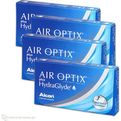 Alcon & Ciba Vision Air Optix Plus Hydraglyde Μηνιαίοι Φακοί Επαφής Σιλικόνης Υδρογέλης με Φίλτρο UV 16τμχ