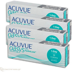 Acuvue Oasys HydraLuxe Ημερήσιοι Φακοί Επαφής Υδρογέλης με Φίλτρο UV 120τμχ