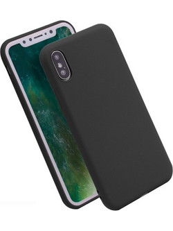 Black Full Silicone Flexible Case iPhone XS Max Μαύρη Θήκη Κινητού iXs Max