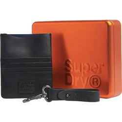 SUPERDRY LEATHER TRAVEL WALLET SET ΑΝΔΡIKO M9800010A-02A (02A/BLACK)