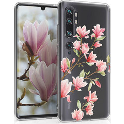 KW Magnolias Back Cover Silicone Light Pink / White / Transparent (Xiaomi Mi Note 10/10 Pro)