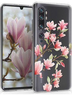 KW Magnolias Back Cover Silicone Light Pink / White / Transparent (Xiaomi Mi Note 10/10 Pro)