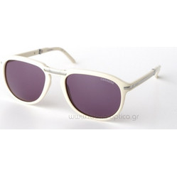 Carrera Pocketflag 3 N5A/85 Ανδρικά Γυαλιά Ηλίου Στρογγυλά Κοκάλινα Λευκά με Μαύρο Polarized Φακό
