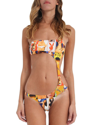 Playboy Bikini Set Strapless Floral Πολύχρωμο PB179A-0000