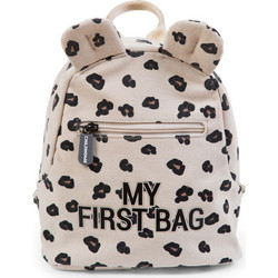 Childhome My First Bag Leopard Σχολική Τσάντα Πλάτης Δημοτικού Λευκή BR75208