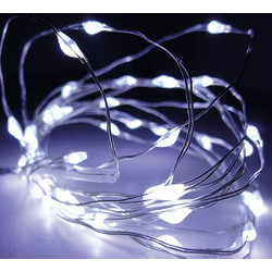 EDM 40 Χριστουγεννιάτικα Λαμπάκια LED Μπαταρίας Ψυχρά Λευκά 71333