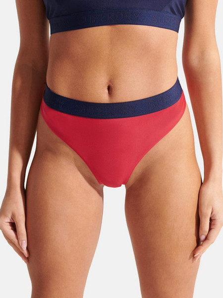 Superdry Sport Ψηλόμεσο Bikini Slip Κόκκινο W3010214A-60I