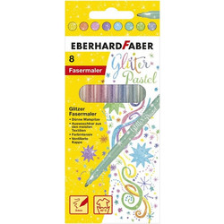 Eberhard Faber Glitter Pastel Μαρκαδόροι Ζωγραφικής Σετ 8 Χρώματα