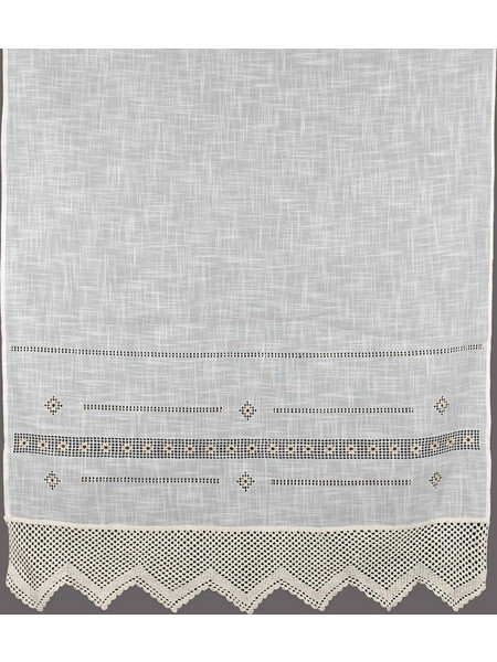 Silk Fashion Κουρτίνα με Τούνελ & Δαντέλα 140x260 1706 Λευκό