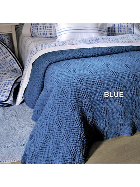 Κουβέρτα ΣΧ.871 Blue Down Town Υπέρδιπλo 230x260cm 100% Βαμβάκι