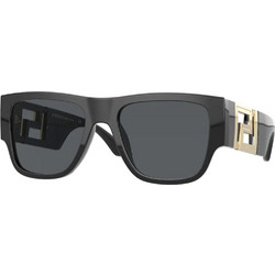 Versace VE 4403 GB1/87 Γυναικεία Γυαλιά Ηλίου Τετράγωνα Κοκάλινα Μαύρα με Μαύρο Polarized Φακό