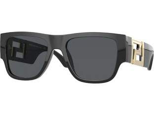 Versace VE 4403 GB1/87 Γυναικεία Γυαλιά Ηλίου Τετράγωνα Κοκάλινα Μαύρα με Μαύρο Polarized Φακό