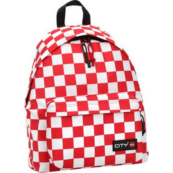Lyc Sac City Lyc Sac Drop Checks Σχολική Τσάντα Πλάτης Γυμνασίου - Λυκείου Κόκκινη 14617