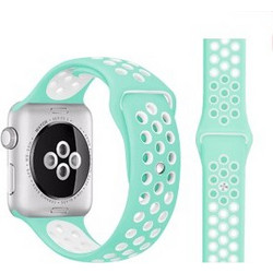 Tech-Protect Softband Λουράκι Σιλικόνης White / Mint (Apple Watch 38 / 40 / 41mm)