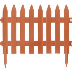 Prosperplast IPLSU2-R624-Φράκτης Κήπου Garden Classic Τερρακότα 6 τεμ