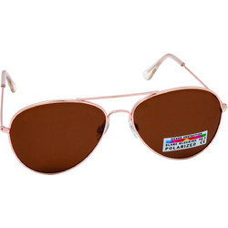 EyeLead L613 Γυαλιά Ηλίου Aviator Μεταλλικά Ροζ με Καφέ Polarized Φακό