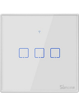 SONOFF smart διακόπτης ΤΧ-T2EU3C, αφής, Wi-Fi, τριπλός, λευκός