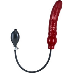 Inflatable Solid Dildo - Red L