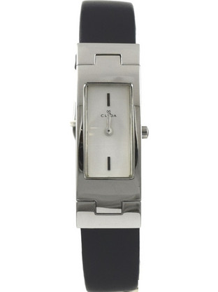 Women's Vintage Black Rubber Strap Watch