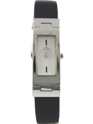 Women's Vintage Black Rubber Strap Watch