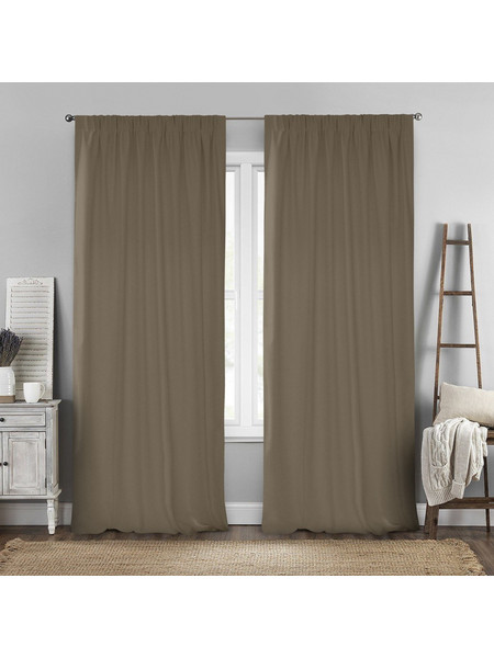 Lino Home Κουρτίνα Βελουτέ με Τρέσα 140x280 Renas 200 Coffee