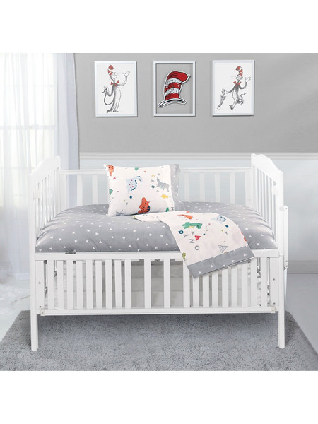 Beauty Home Art 5177 Σετ Βρεφικά Σεντόνια Κούνιας Βαμβακερά 120x160 Grey