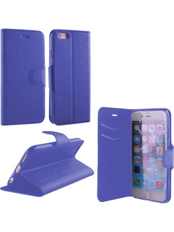 ΘΗΚΗ IPHONE 6S PLUS / IPHONE 6 PLUS 5.5" LINE LEATHER-TPU BOOK STAND BLUE VL