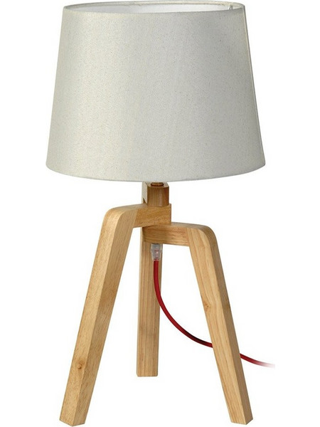 ARlight TLC6319 Πορτατίφ Ε27 Λευκό Καφέ Φ23xΥ54cm