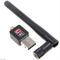 Mini USB Wi-Fi Wireless LAN 802.11N Adapter Με Εξωτερική Κεραία