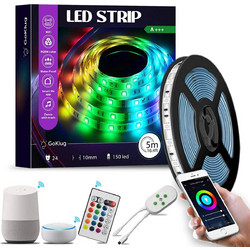 SMD 5050 RGB LED Strip Compatible with Alexa Echo, Google Home - 150 LEDs (5m)
