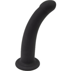 Loving Joy Curved Silicone Ρεαλιστικό Dildo με Βεντούζα 13cm Μαύρο