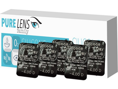 Pure Lens Silicone Daily ΜΥΩΠΙΑΣ ΗΜΕΡΗΣΙΟΙ - 5 ΦΑΚΟΙ (Μεμονωμένα τμχ. Χωρίς κουτί)
