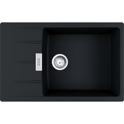Franke Centro CNG 611-78 XL Ένθετος Νεροχύτης Γρανίτη Αντιστρεφόμενος Ματ Matt Black 78x50cm