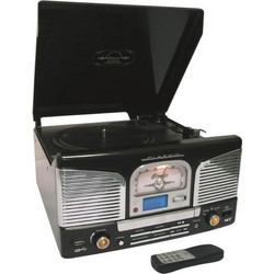 Ηχοσύστημα Retro Hi-fi Bluetooth με CD Player, Radio FM, USB και Τηλεχειριστήριο, RETRO03N-BTH-B - Inovalley
